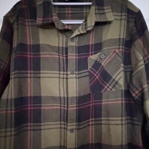 Mens Alpine Design Size M Green Plaid long sleeve